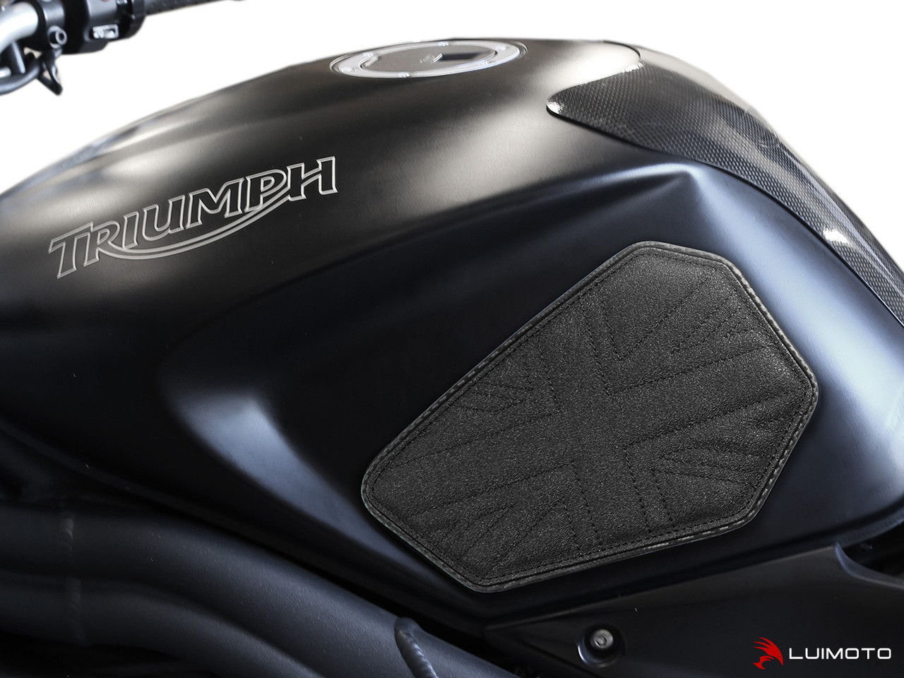 TRIUMPH SPEED TRIPLE 2008-2010 UNION JACK KNEE GRIPS AND TANK PROTECTOR LUIMOTO